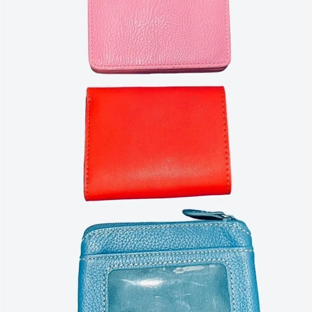 A New Day Red and Pink Leather Wallets
